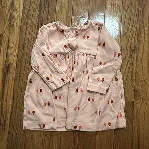 Hanna Andersson Pink Dress with Colorful Flower Pattern 6-12 months